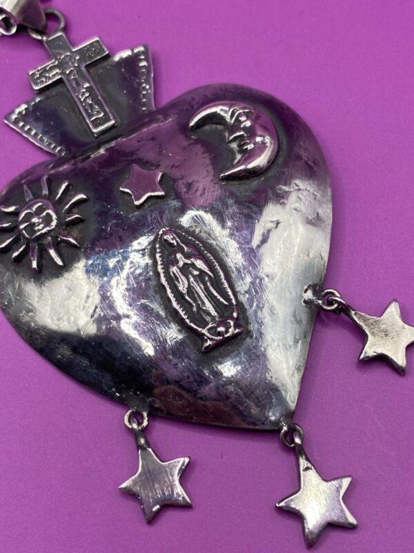 Product Image: Vintage heart silver necklace from Oaxaca