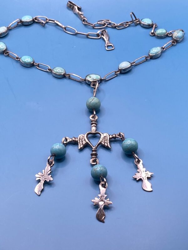 Product Image: Vintage Yalalag cross silver necklace from Oaxaca