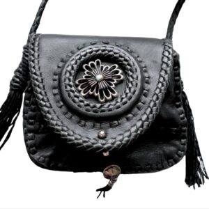 Product Image: Leather Crossbody Bag with 4 Directions Pin