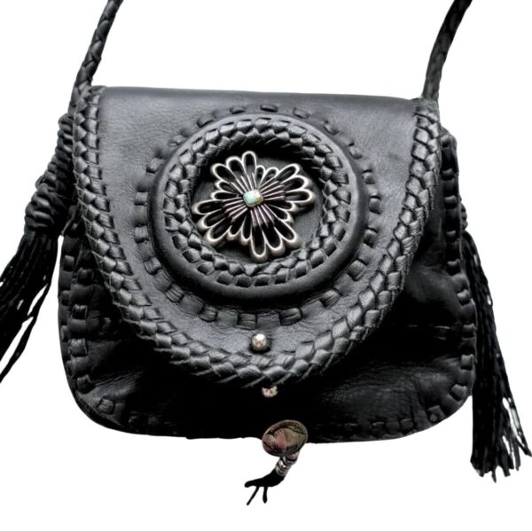 Product Image: Leather Crossbody Bag with 4 Directions Pin