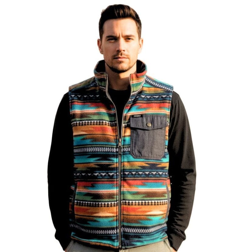 Santa Fe Marketplace Reversible Denim & Fleece Vest Product Image: Reversible Denim & Fleece Vest