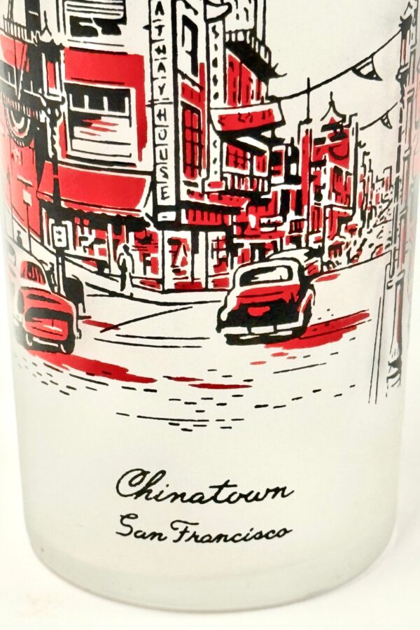 Product Image: 1960’S CHINATOWN SAN FRANCISCO MADE IN USA FROSTED HIGH BALL GLASS