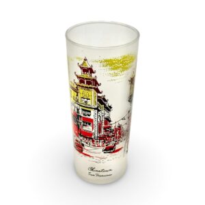 Product Image: 1960’S CHINATOWN SAN FRANCISCO MADE IN USA FROSTED HIGH BALL GLASS