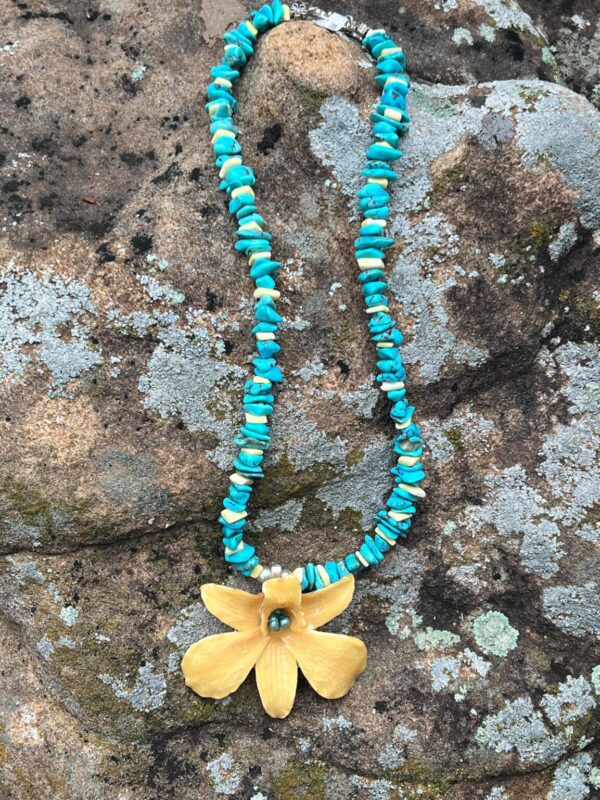 Product Image: SPRING TURQUOISE ORCHID NECKLACE!