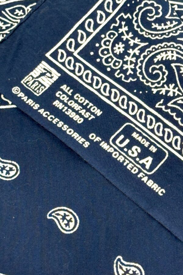 Product Image: 1990’S PARIS MADE IN USA SELVEDGE PRINTED BANDANA
