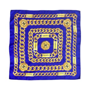 Product Image: 1980’S BOOTLEG CHANEL PRINTED CHAIN SCARF BANDANA