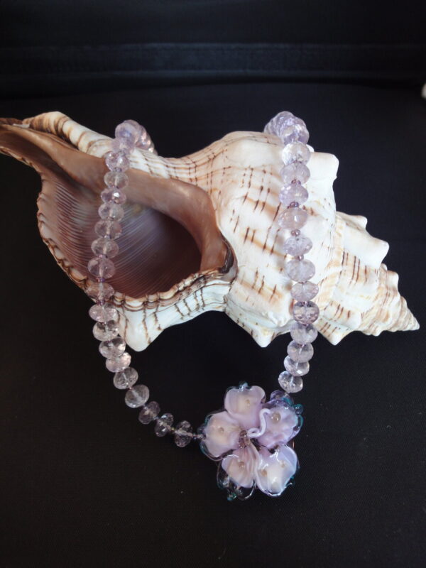 Product Image: Tropical Tahitian Dream Glass/Amethyst Necklace