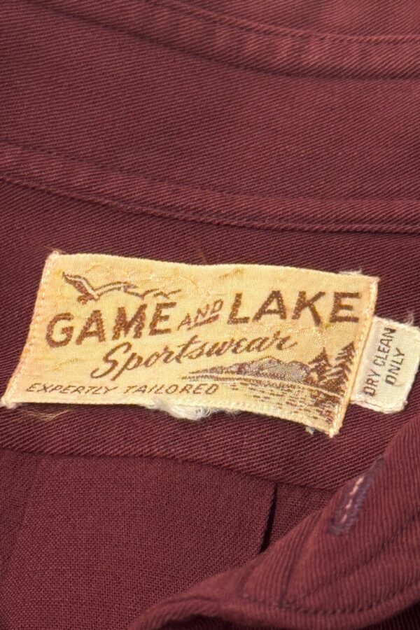 Product Image: 1940’S GAME & LAKE MADE IN USA CHAINSTITCHED GABARDINE WESTERN TURQUOISE BUTTON L/S B.D. SHIRT MEDIUM