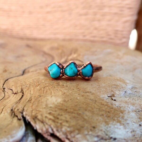 Product Image: Raw Sonoran Turquoise Multistone Ring for Spiritual Healing