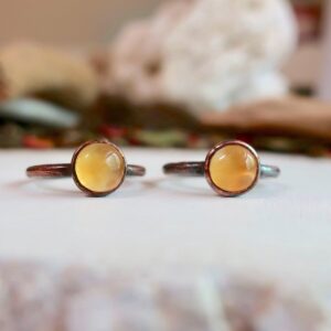 Product Image: 8mm Citrine Copper Ring | Handmade Boho November Gift