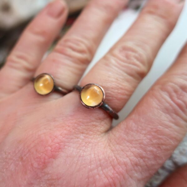 Product Image: 8mm Citrine Copper Ring | Handmade Boho November Gift