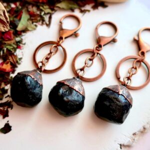 Product Image: Apache Tear Copper Keychain for Healing and Protection