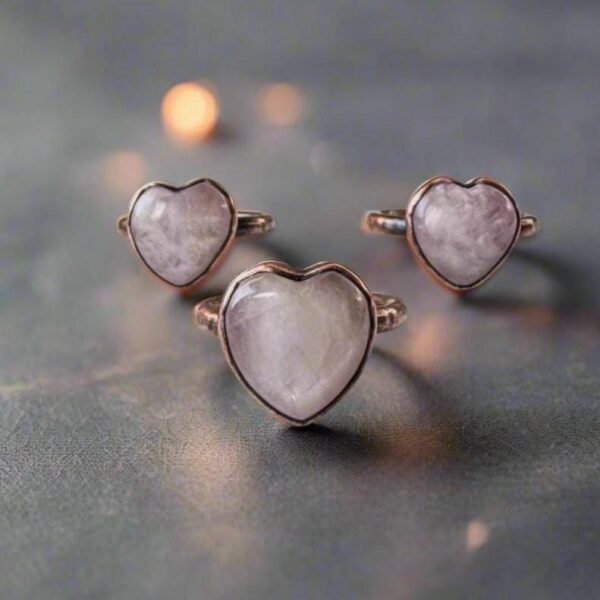 Product Image: Kunzite Heart-Shaped Ring for Unconditional Love and Healing