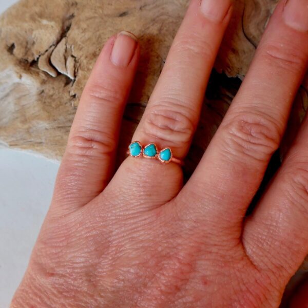 Product Image: Raw Sonoran Turquoise Multistone Ring for Spiritual Healing