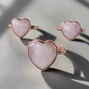 Product Image: Kunzite Heart-Shaped Ring for Unconditional Love and Healing