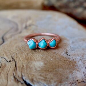Product Image: Raw Sonoran Turquoise Multistone Ring for Spiritual Healing