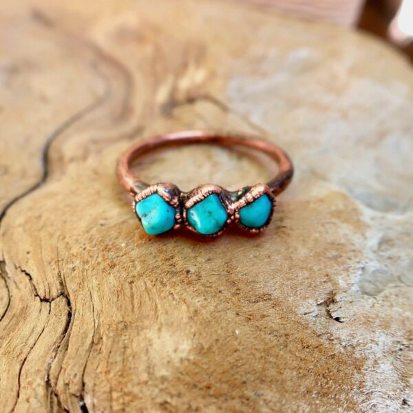 Product Image: Raw Sonoran Turquoise Multistone Ring for Spiritual Healing