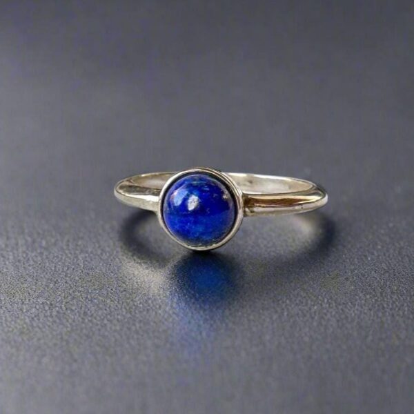 Product Image: Lapis Lazuli Ring Set in Sterling Silver for Wisdom