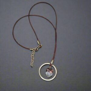 Product Image: Handmade Quartz Point Necklace in Copper and Brass Energy Healing