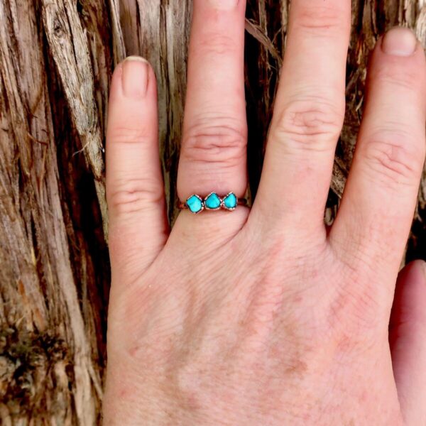Product Image: Raw Sonoran Turquoise Multistone Ring for Spiritual Healing