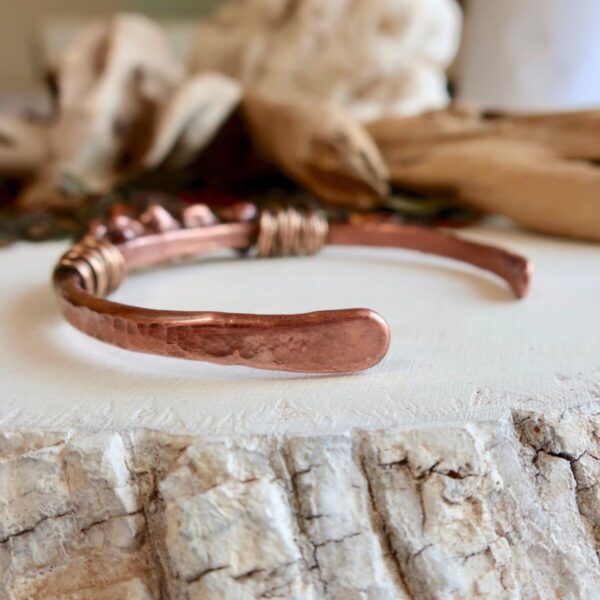 Product Image: Raw Black Tourmaline Copper Cuff Bracelet for Protection