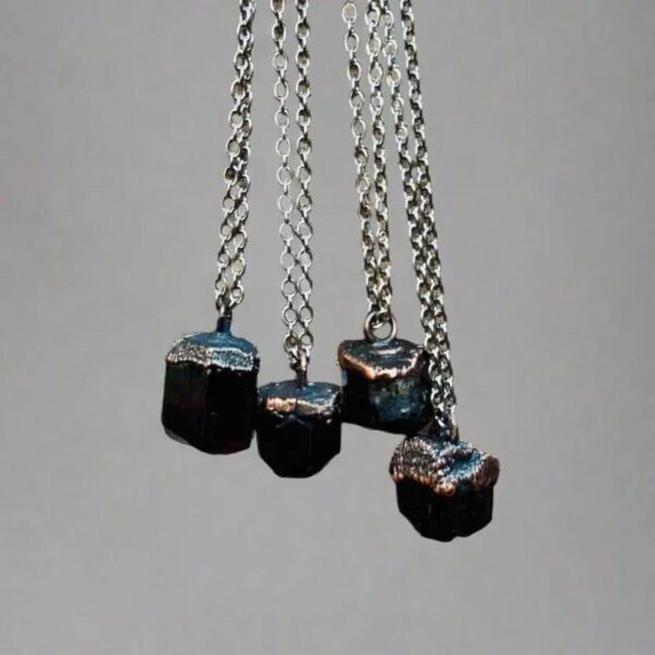 Product Image: Raw Black Tourmaline Mens Necklace for Grounding