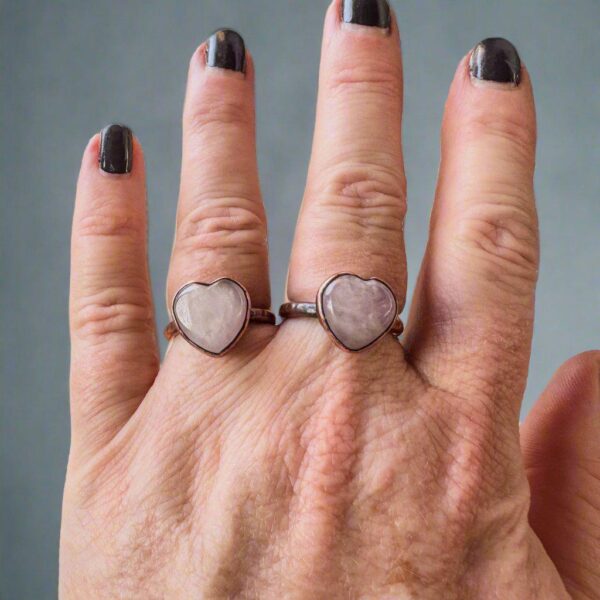Product Image: Kunzite Heart-Shaped Ring for Unconditional Love and Healing