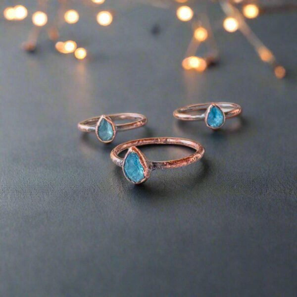 Product Image: Handmade London Blue Topaz Copper Ring for Clarity