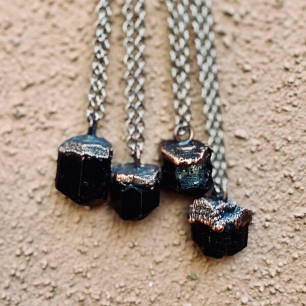 Product Image: Raw Black Tourmaline Mens Necklace for Grounding
