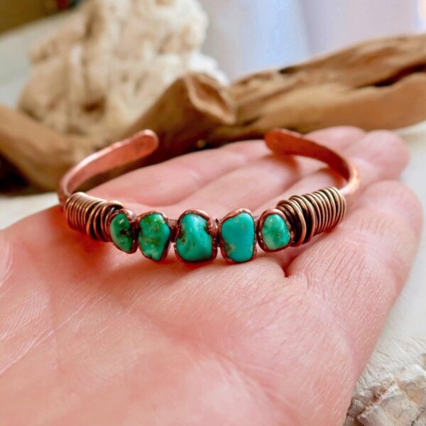 Product Image: Raw Sonoran Turquoise Cuff Bracelet for Solace for the Spirit