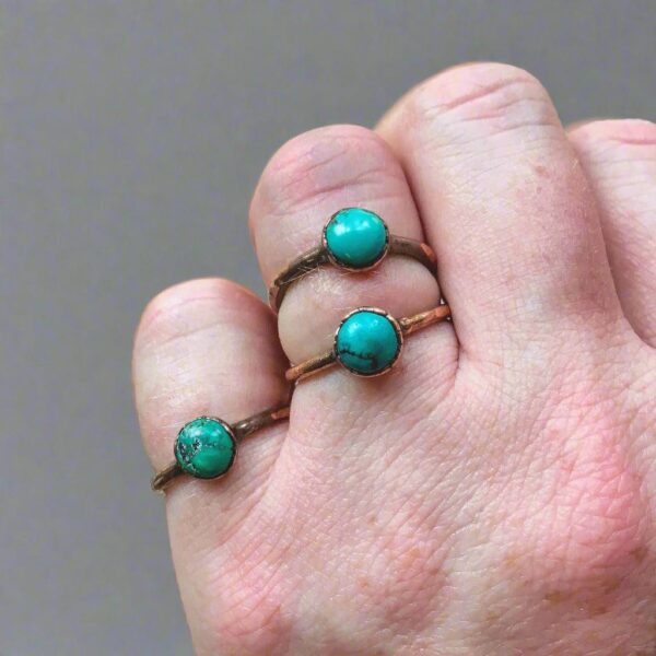 Product Image: Simple Turquoise Ring – Handmade December Birthstone Jewelry