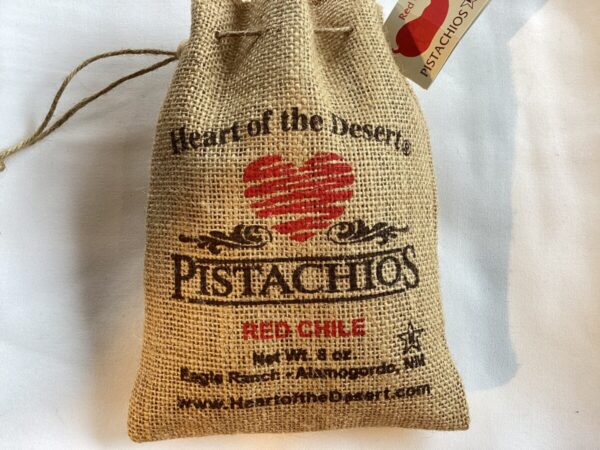 Product Image: Pistachios 1-lb Burlap Bag – Choose Roasted & Salted, Green Chile or Red Chile