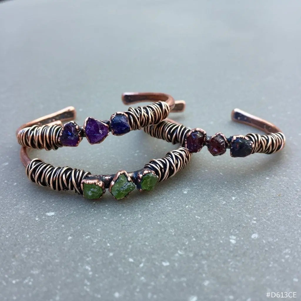 Santa Fe Marketplace Raw Amethyst Cuff | Electroformed Copper Jewelry Product Image: Raw Amethyst Cuff | Electroformed Copper Jewelry