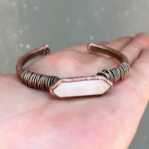 Product Image: Quartz Double Terminated Bracelet – Handcrafted Copper Talisman For Clarity