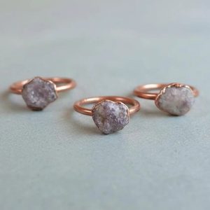 Product Image: Handcrafted Copper Lepidolite Ring – Everyday Jewelry For Calm