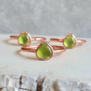 Product Image: Peridot Ring Handcrafted Copper Talisman For Renewal In Everyday Ritual
