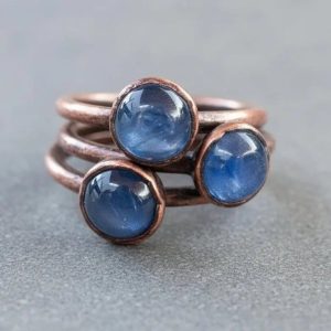 Product Image: Kyanite Ring – Handcrafted Copper Jewelry Talisman for Inner Peace