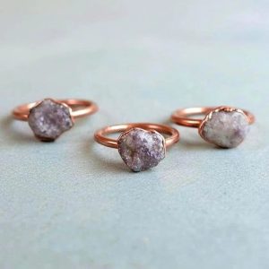 Product Image: Handcrafted Copper Lepidolite Ring – Everyday Jewelry For Calm