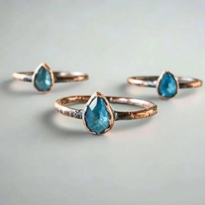 Product Image: London Blue Topaz Ring – Handcrafted Copper Talisman For Calm Clarity