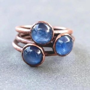 Product Image: Kyanite Ring – Handcrafted Copper Jewelry Talisman for Inner Peace