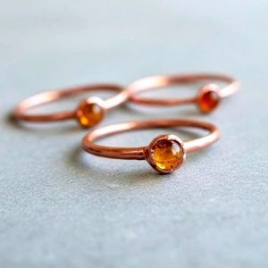Product Image: Amber Ring — Handcrafted Copper Talisman for Grounded Confidence & Sunlit Calm