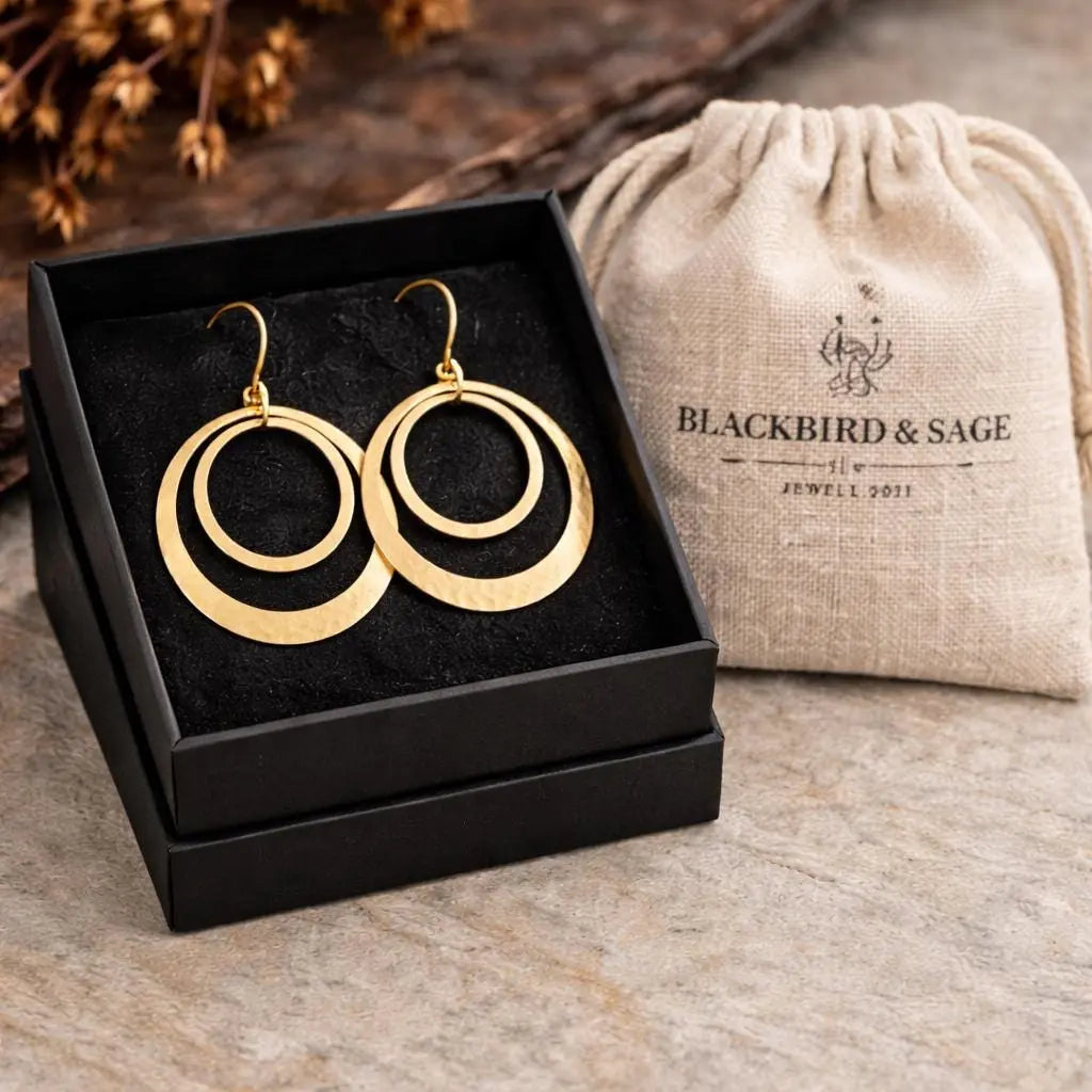 Santa Fe Marketplace Silver Hoop Black Tourmaline – Bohemian | Handmade by Blackbird & Sage Product Image: Silver Hoop Black Tourmaline – Bohemian | Handmade by Blackbird & Sage