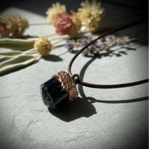 Product Image: Raw Black Tourmaline Necklace | Crystal Talisman | Handcrafted Copper | Ready to Ship