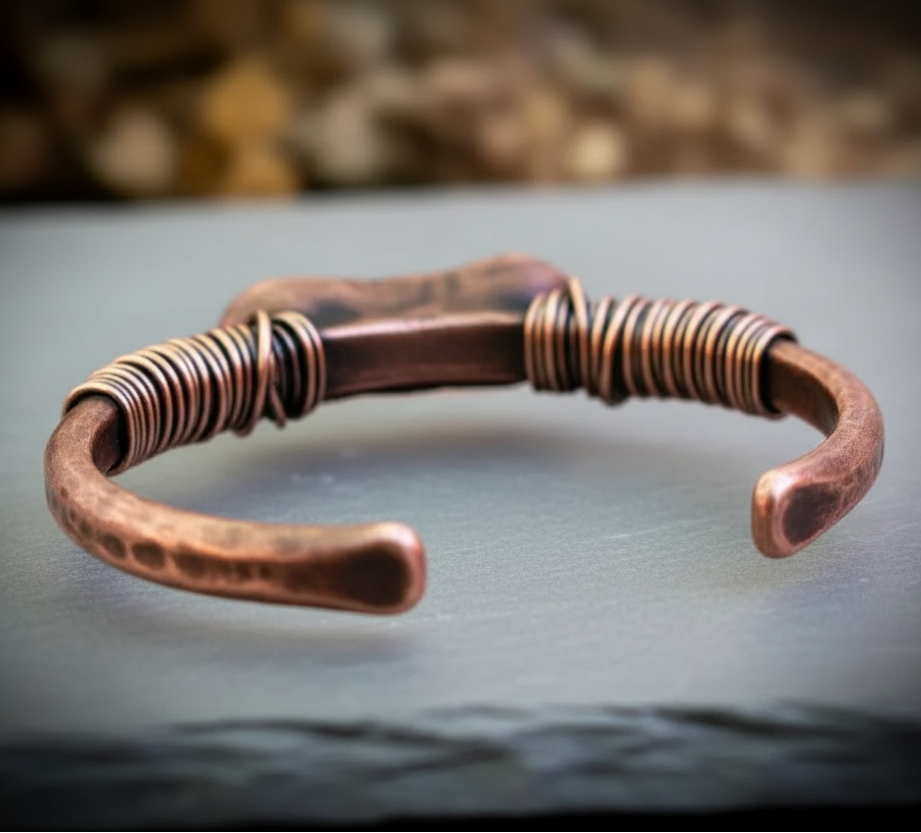Santa Fe Marketplace Quartz Double Terminated Copper Cuff | Bronze Wire Wrap | Handcrafted Electroformed Copper | Made to Order Product Image: Quartz Double Terminated Copper Cuff | Bronze Wire Wrap | Handcrafted Electroformed Copper | Made to Order