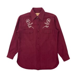 Product Image: 1940’S GAME & LAKE MADE IN USA CHAINSTITCHED GABARDINE WESTERN TURQUOISE BUTTON L/S B.D. SHIRT MEDIUM