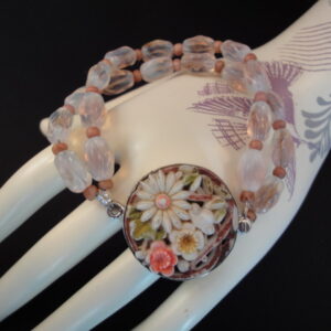 Product Image: Vintage Celluloid Floral Button Bracelet