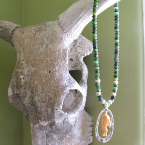 Product Image: Cowgirl’s Dream – Bone, Etched Silver and Green Trqoise