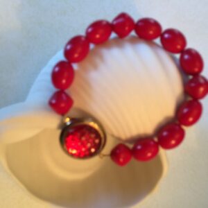 Product Image: Vintage Ruby Red Czech Glass Bracelet
