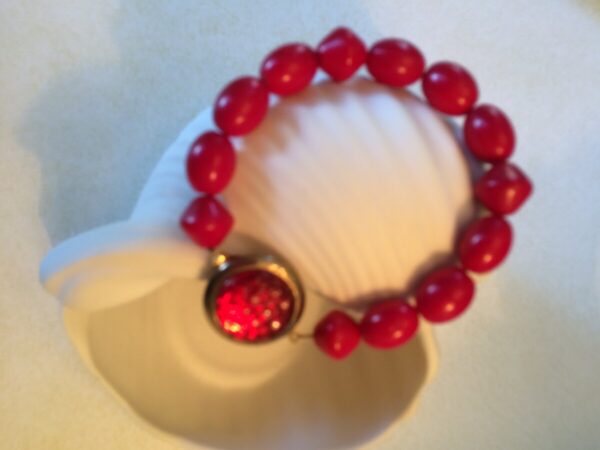 Product Image: Vintage Ruby Red Czech Glass Bracelet