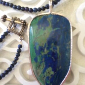 Product Image: Stunning Malachite and Azurite Pendant Necklace